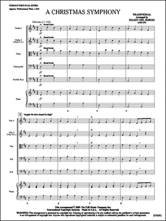 A Christmas Symphony String Ensemble Score and Parts