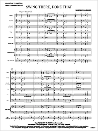 Martin Norgaard: Swing There, Done That String Orchestra Score and Parts