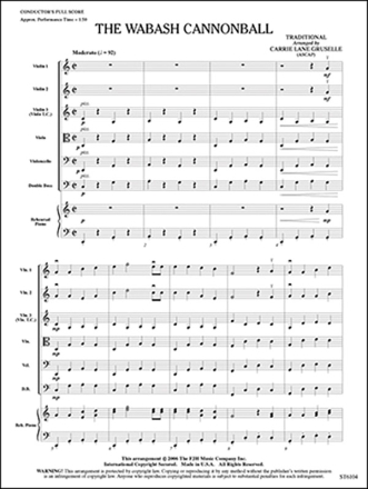 Wabash Cannonball String Orchestra Score and Parts