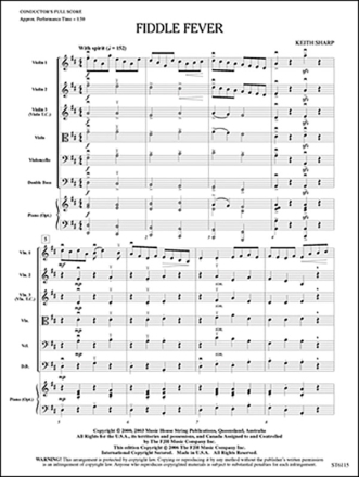 Keith Sharp: Fiddle Fever String Orchestra, Piano Accompaniment Score and Parts