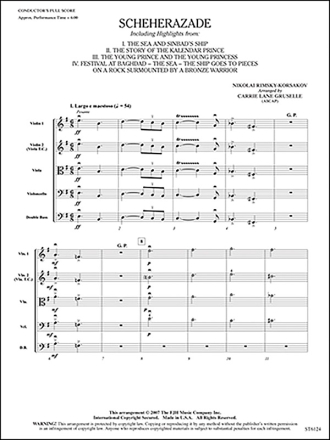 Nikolai Rimsky-Korsakov: Scheherazade (String Orchestra) String Orchestra Score and Parts