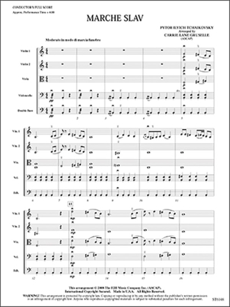 Tchaikovsky: Marche Slav - String Orchestra (Score And Parts) String Orchestra Score and Parts