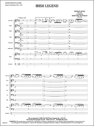 Robert Kerr: Irish Legend - String Orchestra (Score And Parts) String Orchestra Score and Parts