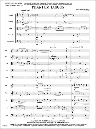 Brian Balmages: Phantom Tangos - String Orchestra (Score And Parts) String Orchestra Score and Parts