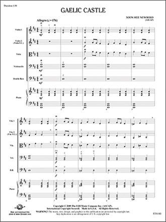 Soon Hee Newbold: Gaelic Castle - Score/Parts String Orchestra Score and Parts