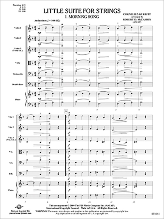 Cornelius Gurlitt Little Suite For Strings (Arr Mccashin) Str Orch Set