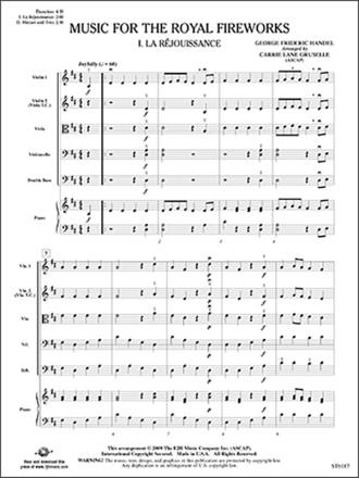 G.F. Handel: Music For The Royal Fireworks - Beginner String Orchestra String Orchestra Score and Parts