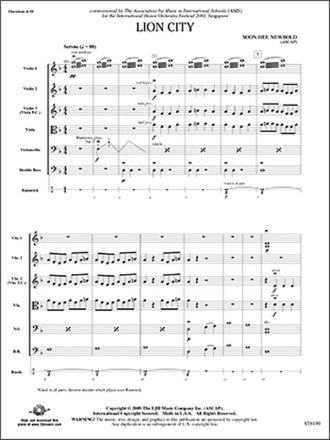 Newbold Lion City String Orchestra Score/Parts