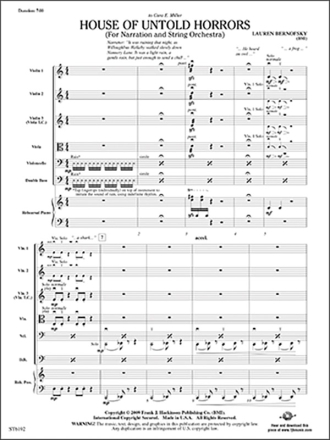 Bernofsky Lauren House Of Untold Horrors String Orchestra Score/Parts