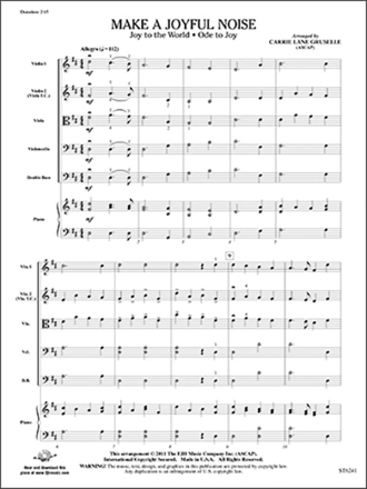 Make A Joyful Noise (Gruselle Carrie Lane) String Orchestra Sc/Pts