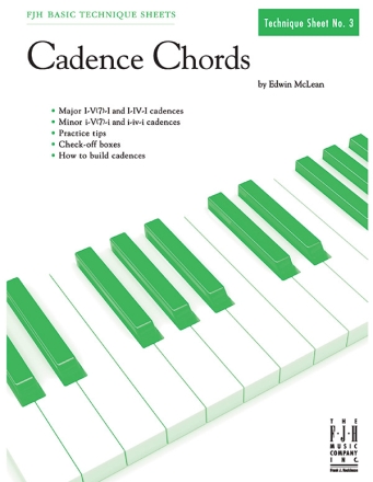 Mclean Edwin Basic Technique Sheet 3 Cadence Chords Piano Book