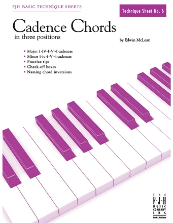 Mclean Edwin Basic Technique Sheet 6 Cadence Chords In 3 Positions Pf