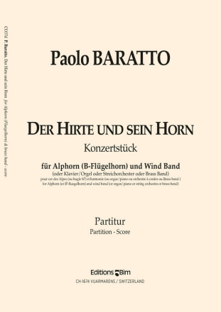 Paolo Baratto, Hirte und Sein Horn Alphorn and Wind Band Partitur