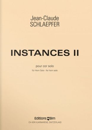 Jean-Claude Schlaepfer, Instances II Horn Buch