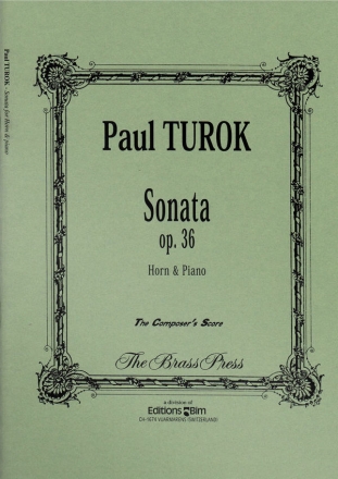 Paul Turok, Sonata Horn und Klavier Buch