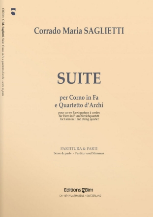 Suite per corno in fa e quartetto d'archi partitura e parti