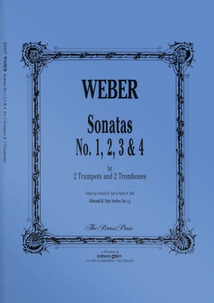 Carl Maria von Weber, Sonatas No. 1, 2, 3, 4 Blechblserquartett Stimmensatz