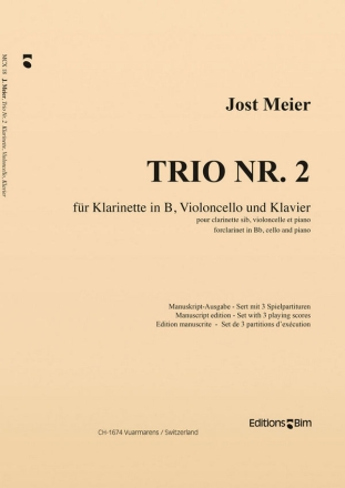 Jost Meier, Trio Nr. 2 Clarinet, Cello and Piano Stimmensatz