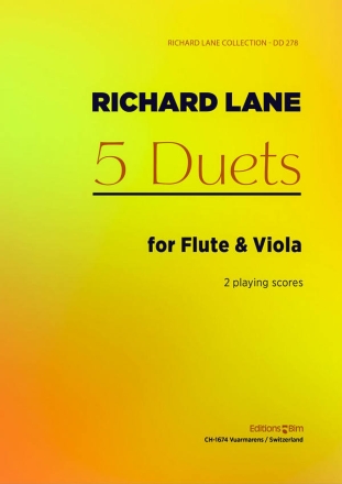 Richard Lane, 5 Duets Flute and Viola Stimmensatz