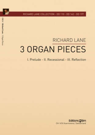 Richard Lane, 3 Organ Pieces Orgel Buch