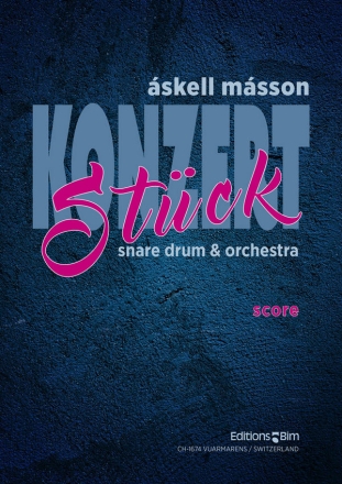 Askell Masson, Konzertstck Snare Drum and Orchestra Partitur