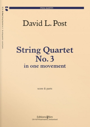 David Post, String Quartet No. 3 Streichquartett Stimmensatz