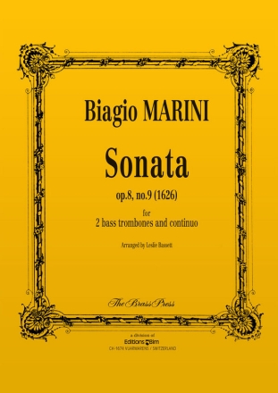 Biagio Marini, Sonata Op. 8 No. 9 2 Bass Trombones and Continuo Buch