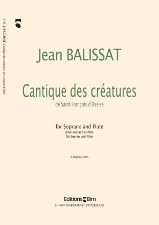 Jean Balissat, Cantique Des Cratures De St. Franois D'Assise Soprano Voice and Flute Klavierauszug