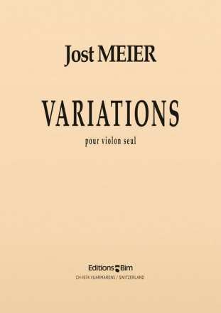 Jost Meier, Variations Violine Buch