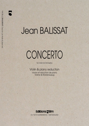 Jean Balissat, Concerto Violine und Klavier Klavierauszug