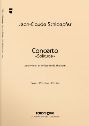 Jean-Claude Schlaepfer, Concerto Violin and Chamber Orchestra Partitur