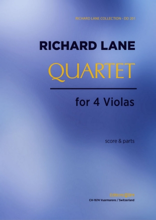 LANE Richard, Quartet for 4 violas (1978) 4 violas Score and parts