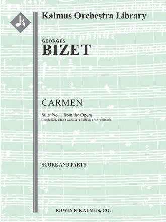 Carmen Suite No. 1 (f/o) Full Orchestra score and parts 2(2dPicc).2(2dEH).2.2: 4.2.3.0: Timp.Perc: Hp: Str(9.8.7.6.5 in set)