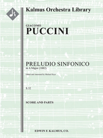 Preludio Sinfonico in A, S.32 (f/o) Full Orchestra