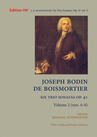 Six Trio Sonatas, Op. 41, vol 2 flute, violin & basso continuo Full score and  parts