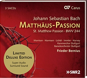 Matthus-Passion Soli, Coro SATB/SATB, Soprano in ripieno (Cantus-firmus-Chor fr Sopran), 2 Orchester: I: 2 Blfl, 2  CD