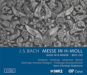 Messe in h-Moll Soli SSATB, Coro SSAATTBB, 2 Fl, 3 Ob (auch Obda), 2 Fg, Cor, 3 Tr, Timp, 2 Vl, Va, Bc CD