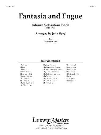 Fantasia and Fugue in G minor (c/b sc) Symphonic wind band