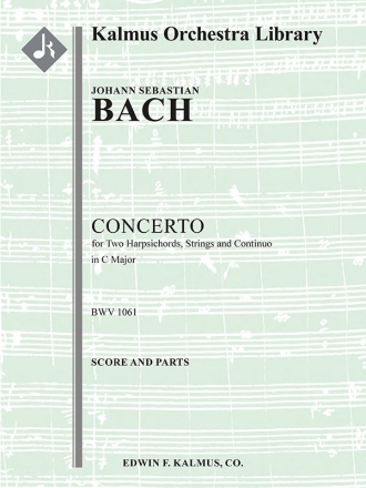 2 Harpsichord Concerto BWV 1061 (s/o) String Orchestra