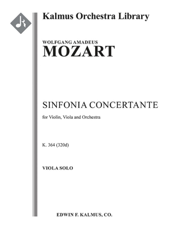 Sinfonia Concertante K364 (vn/vla/f/o) Full Orchestra