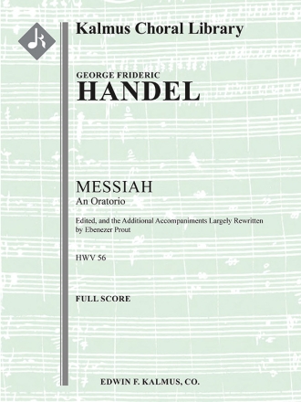 Messiah (complete, Prout Ed) (f/o sc) Full Orchestra