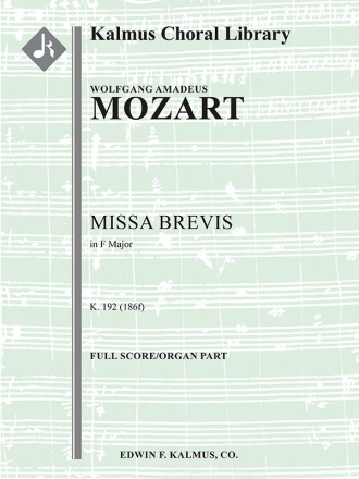 Missa Brevis in F, K. 192/186f  (f/o sc) Full Orchestra