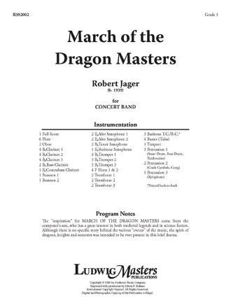 March of the Dragon Masters (c/b sc) Symphonic wind band