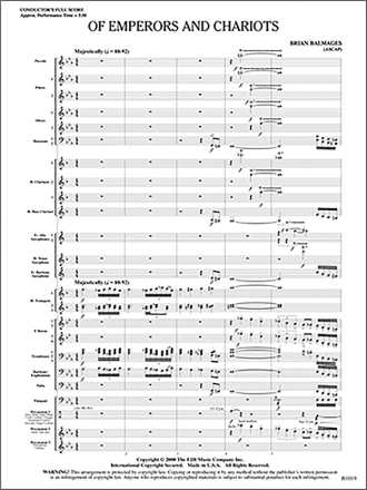 Of Emperors & Chariots (c/b score) Symphonic wind band