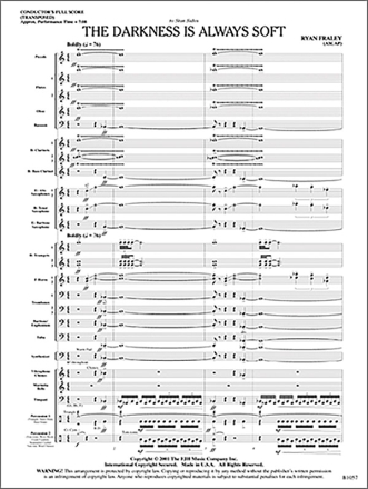 The Darkness is Always Soft (c/b score) Symphonic wind band