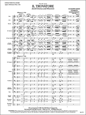 Anvil Chorus & Miserere (c/b sc) Symphonic wind band