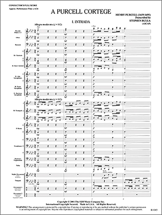 A Purcell Cortege (c/b score) Symphonic wind band