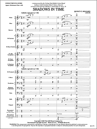 Shadows in Time (c/b score) Symphonic wind band