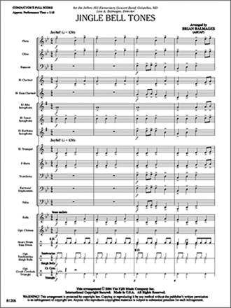 Jingle Bell Tones (c/b score) Symphonic wind band