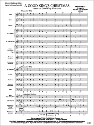 A Good King's Christmas (c/b score) Symphonic wind band